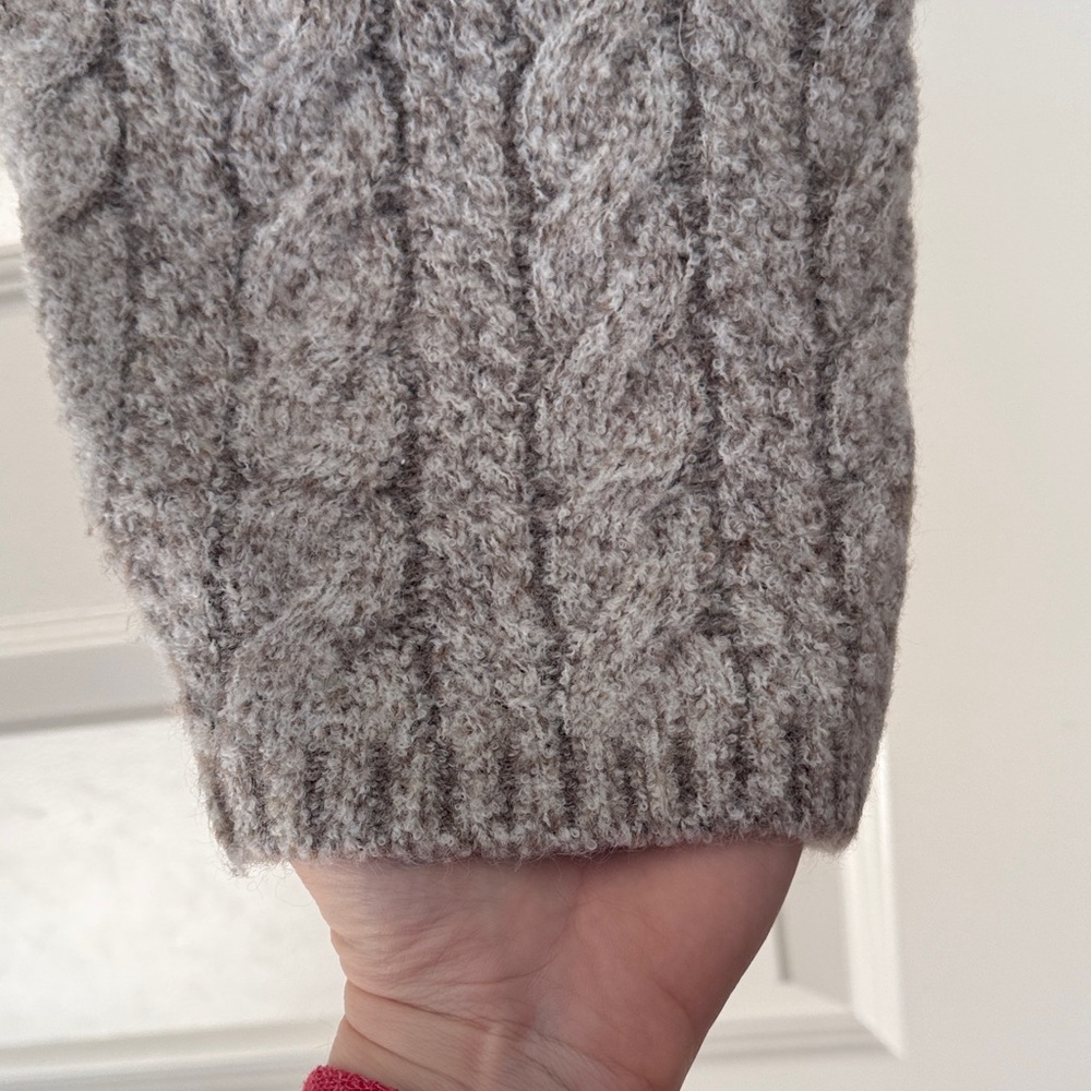 J Crew Cardigan Grey Cable-knit Sweater Lady Jacket - Picture 4 of 6
